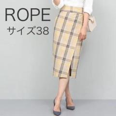 【最終値下げ】ROPE チェックハイウエストタイトスカート38
