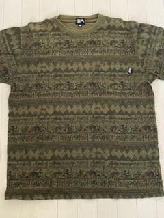 オールド ステューシー ラスタ 総柄 ポケットTシャツ USA製 XL
