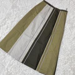 【c3890】LUITHEMIS ロングスカート　フレア　ストライプ