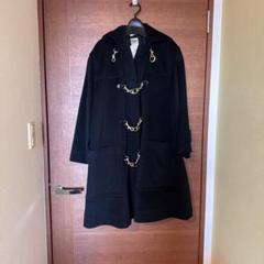 セリーヌ　黒 ダッフルコート CELINE セリーヌ ノーカラーコート 2M20B 6700 レディース