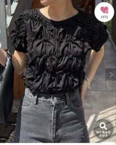 新品 CAPRICIEUXLEMAGE シャーリングホイップTシャツ ブラック シャーリングホイップtシャツ CAPRICIEUX LEMAGE - メルカリ