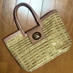 【kate spade】ケイトスペード　カゴバッグ　スパンコール　ハンドバッグ