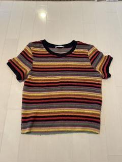 ZARA ストライプニット 半袖 トップスのサムネイル