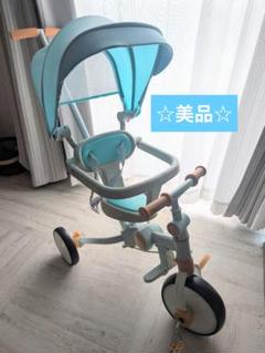 【開封済み・未使用】Bacany 子供用三輪車 7in1折りたたみ　ライトブルー Amazon.co.jp: Bacany 子供用三輪車 7in1 三輪車 ステップ付き