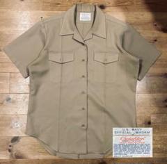 シャツ 古着 CREIGHTON クレイトン U.S.NAVY 開襟 L USA