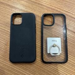 iPhone 12 mini用ブラックシリコンケースと透明ケース