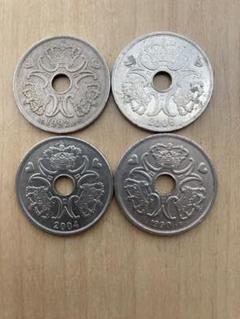 デンマーク硬貨【1クローネ3枚(1992年〜1994年各1枚)】 約20mm