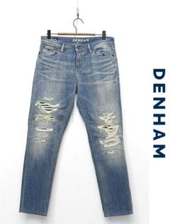 N403/DENHAM POINT CARROT FIT ダメージデニム 28