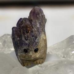天然石　ウルグアイ産アメジスト　クラスター　ハリネズミ　パワーストーン　癒し　②