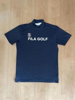 FILA GOLF メンズ モックシャツM ネイビー ストライプ シャツのサムネイル
