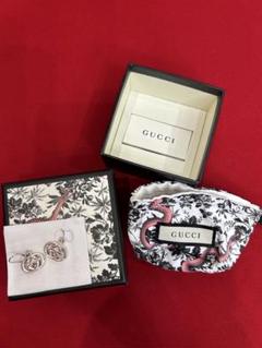 GUCCI　インターロッキング　フックピアス　GGロゴ