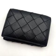 【極美品】　BOTTEGA VENETA　名刺入れ　マキシイントレチャート　黒色 AND06 ボッテガヴェネタ 極美品 マキシイントレチャート - メルカリ