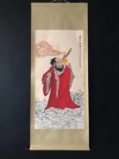 中国美術・純手描き四尺人物掛軸・国画・王震印款・肉筆・宣紙・茶道・文房置物・書画 中国美術・純手描き四尺人物掛軸・国画・王震印款・肉筆・宣紙