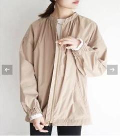 SLOBE IENA ノーカラーギャザーブルゾン　ピンクベージュ　38 m62173923074_1.jpg?1667484783