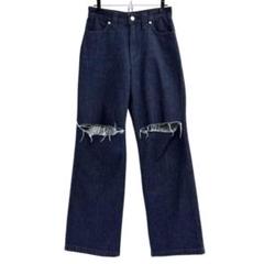 sheller GOLD ZIP black denim – shéller / シェリエ