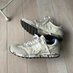 希少　PREMIATA スニーカー 483 グレー ファー付き ニュークラシックなスニーカー」がドレススタイルのハズしに最適