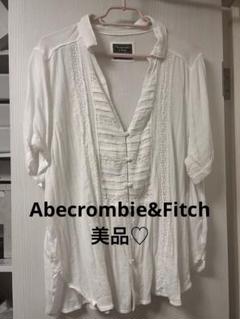 美品♡Abercrombie & Fitch アバクロ　半袖シャツ L ホワイト