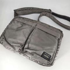 PORTER ポーター タンカー L 2層 ショルダーバッグ シルバーグレー