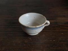 青ライン カップ マニセス 古陶 コーヒーカップ スペインデルフト/J643 青ライン カップ マニセス 古陶 コーヒーカップ スペイン
