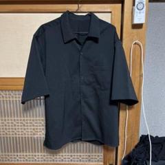 古着 半袖シャツ 黒　ポリシャツ ヴィンテージ 人気の無地