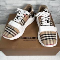 美品　BURBERRY バーバリー　スニーカー　ノバチェック　ベルクロ　42