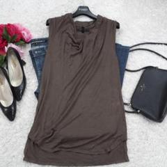 G9705*BCBGMAXAZRIA☆ノースリーブ☆カットソー☆茶ブラウン