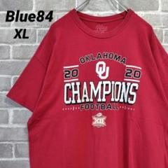 【Blue84】半袖プリントTシャツ レッド オクラホマ US古着