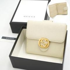✨新品未使用・箱付き✨　GUCCI ミニ財布　インターロッキング　GGロゴ　白色