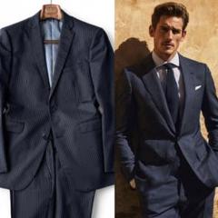 BURBERRY バーバリー セットアップ スーツ ネイビー 40L L〜XL