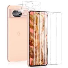 Google Pixel8 ガラスフィルム 3枚 カメラフィルム3枚