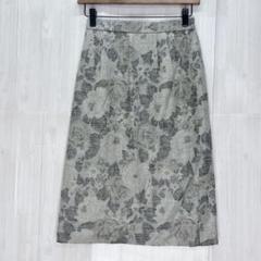 Run Robe 花柄総柄タイトスカート　グレー