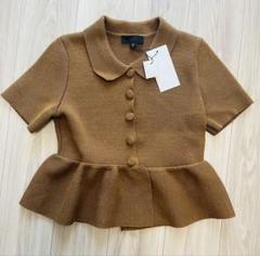 ZARA ペプラムカーディガン ZARA - ZARA ニットペプラムカーディガン S キャメルの通販 by