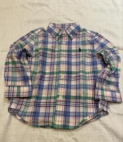 美品　Ralph Lauren ベビー チェック柄長袖シャツ 24m 90cm
