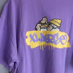 XLARGE パープル Tシャツ ゴリラ　スプレー　古着男女　ストリート XLARGE パープル Tシャツ ゴリラ スプレー 古着男女 ストリート