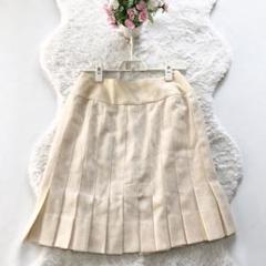 CHANEL*シャネル　サマープリーツスカート　ココマーク　ベージュ
