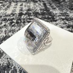 未使用✨Dior クリスチャンディオール　リング　指輪　シルバー　ラインストーン Christian Dior クリスチャン ディオール 指輪 シルバー ロゴ