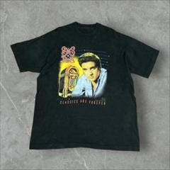 675]90sエルビスプレスリー Tシャツ半袖古着 シングルステッチ フェード