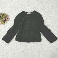 ZARA ウール ノーカラー ジャケット 女の子
