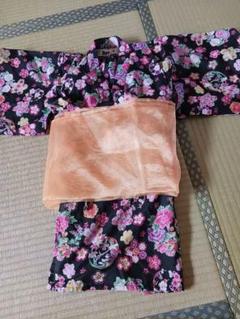 美品 女の子 100 子供用浴衣 2way 浴衣 ワンピース
