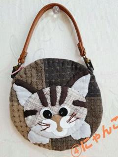 ハンドメイド　パッチワークポーチねこ④