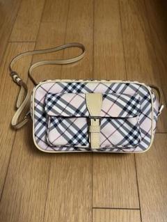バーバリーブルーレーベル ショルダーバッグ ホースロゴ キャンバス ピンク Burberry Blue Label バーバリー ブルーレーベル ショルダー
