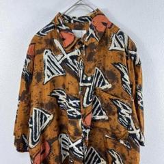 USA古着 summa シルク 総柄シャツ