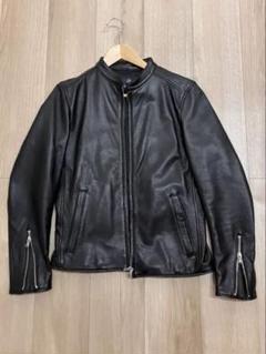新品タグ付 ナノユニバース シングルレザージャケット ラムレザー 黒 M バンドカラー レザー シングル ライダース ジャケット