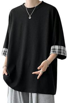 ★最終値下げ★tシャツ メンズ 半袖 五分袖 夏服 大きいサイズ 丸襟 ゆったり