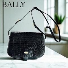 【極美品】BALLY　バリー　ショルダーバッグ　斜め掛け　ナイロン　レザー　総柄 極美品】BALLY バリー ショルダーバッグ 斜め掛け ナイロン