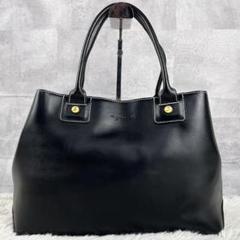 美品 アニエスベーボヤージュ レザー トートバッグ B金具 肩掛け ステッチ 黒