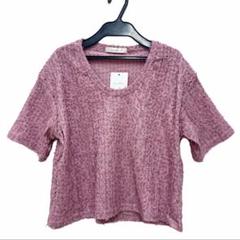 アンシック チュールテープ もけもけ半袖Tシャツ Mサイズ ピンク 新品