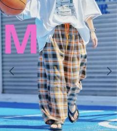 ニコアンド［Make Stuff '25］てぃらチェックゆるパンツ