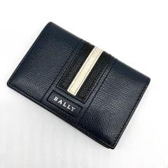 極美品✨BALLY TYKE LT レザー カードケース 名刺入れ ネイビー 極美品✨BALLY TYKE LT レザー カードケース 名刺入れ ネイビー