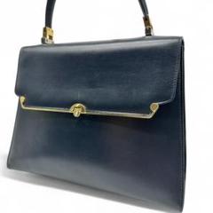 【美品】BALLY ゴールド金具 ボックスカーフ ハンドル バッグ フォーマル